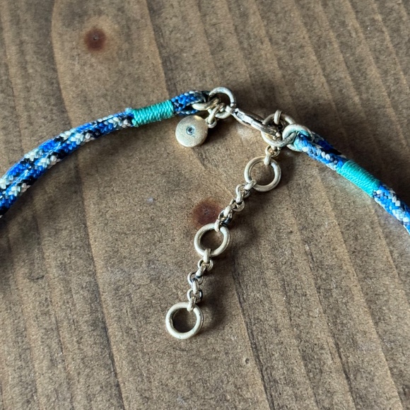 J.Crew Braided Rope Necklace Choker with Rhinestone-Encrusted Bar - Picture 8 of 11